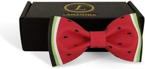 img 3 attached to 👔 Lanzonia Boy's Designer Bowtie: Quirky Patterned Kids Bow Tie for Birthday Party, Winter Wedding, Holiday, and New Year Celebrations