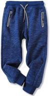 👖 stylish and comfortable gleaming grain drawstring elastic sweatpants for boys' clothing and pants logo