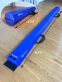 img 3 attached to MARFULA 6ft/8ft/9ft/10ft Folding Balance Beam - Non Slip Base, Gymnastics Equipment for Kids - Ideal for Home Gym Training