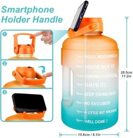 img 3 attached to 💧 BuildLife 1 Gallon Water Bottle: Stay Hydrated All Day with Leakproof Straw Lid, Motivational Time Marker, Phone Holder Handle for Healthy Hydration Goals