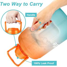 img 2 attached to 💧 BuildLife 1 Gallon Water Bottle: Stay Hydrated All Day with Leakproof Straw Lid, Motivational Time Marker, Phone Holder Handle for Healthy Hydration Goals