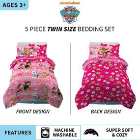 img 2 attached to 🐾 Franco Kids Bedding Super Soft Comforter and Sheet Set with Sham, 5 Piece Twin Size, Paw Patrol Girls - Cozy bedtime essentials for Paw Patrol fans!