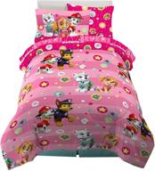 🐾 franco kids bedding super soft comforter and sheet set with sham, 5 piece twin size, paw patrol girls - cozy bedtime essentials for paw patrol fans! logo