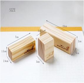 img 2 attached to 📎 10 Pcs Wood Base Clip Holder: DIY Table Name Number Card & Photo Message Clip for Christmas Party, Wedding Table Name (Small)