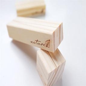 img 1 attached to 📎 10 Pcs Wood Base Clip Holder: DIY Table Name Number Card & Photo Message Clip for Christmas Party, Wedding Table Name (Small)