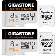 📷 gigastone 8gb 2-pack mlc micro sd карта - высокая стойкость для записи видео в формате full hd, совместима с камерами безопасности, видеорегистраторами, системами видеонаблюдения - 85мб/с, u1 c10 micro sd mlc (mlc 8gb 2-pack) логотип