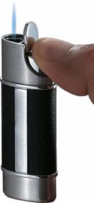 img 2 attached to 🔥 Visol Piccolo Wind-Resistant Torch Flame Lighter with Leather and Brushed Chrome Design