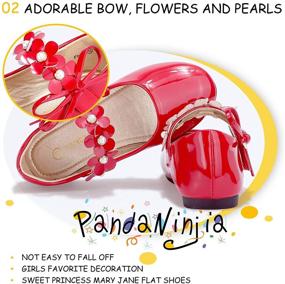 img 1 attached to 👞 PANDANINJIA Toddler Little Pearls Glitter Girls' Shoes: Stylish Flats for Your Little Ones