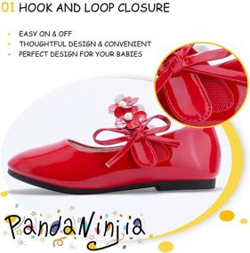 img 2 attached to 👞 PANDANINJIA Toddler Little Pearls Glitter Girls' Shoes: Stylish Flats for Your Little Ones