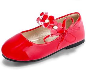 img 4 attached to 👞 PANDANINJIA Toddler Little Pearls Glitter Girls' Shoes: Stylish Flats for Your Little Ones