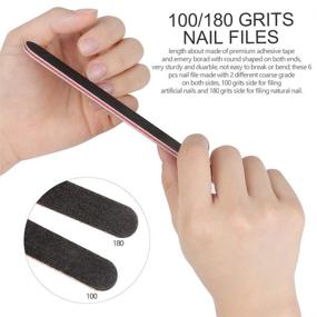 img 1 attached to 💅 Professional Nail Manicure Tools - 16pcs Nail Files, Buffers & Handle Grip Nail Brush with Fingernail Brush Cleaner