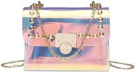 👜 сумки для плеча и кошельки buddy glitter hologram transparent из прозрачного материала с блестящим эффектом для женщин логотип