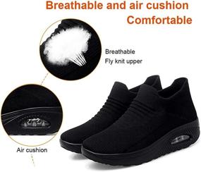 img 3 attached to TBBY Womens Cushion Platform Sneaker
