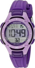 img 4 attached to Armitron Women's Digital Chronograph Purple Watch 45/7062PUR