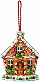 img 1 attached to 🏠 Gingerbread House Christmas Ornament Kit - Dimensions Counted Cross Stitch, 3.5'' Width x 4.5'' Height