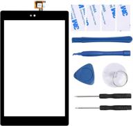 alvar replacement 8'' inch digitizer touch screen panel glass for amazon kindle fire hd8 7th gen 2017 release sx034qt - includes screwdriver tool and adhesive logo