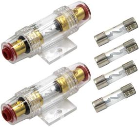 img 3 attached to 🚗 Carviya 2-Pack Водонепроницаемый держатель предохранителя с предохранителями типа AGU 60A - идеально подходит для автомобильной аудиосистемы, сигнализации, усилителей, компрессоров (4-8 медно-алюминиевых калибров)