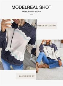 img 1 attached to 👚 Asvivid Women's Tie Dye Print Casual Sweatshirt with Pocket - Fashionable Long Sleeve Drawstring Hoodie