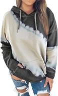 👚 asvivid women's tie dye print casual sweatshirt with pocket - fashionable long sleeve drawstring hoodie logo