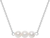 delicate pearl bar choker necklace - petite june birthstone jewelry for women, robust design logo