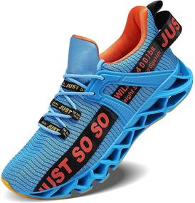 img 3 attached to 👟 Wonesion Breathable Men's Running Sneakers: Optimal Comfort for Walking and Athletic Activities