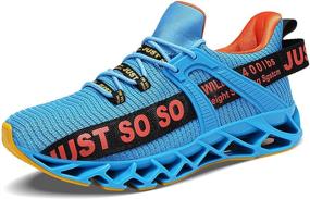 img 2 attached to 👟 Wonesion Breathable Men's Running Sneakers: Optimal Comfort for Walking and Athletic Activities