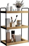 3-tier bathroom countertop organizer by dorhors: makeup and cosmetic rack, wood stand for bathroom, dresser, kitchen logo