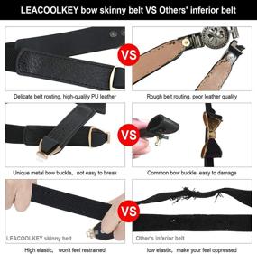 img 3 attached to Skinny Stretchy Ladies Elastic F Black Women's Accessories in Belts