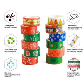 img 2 attached to 🎄 48 Rolls of Christmas Washi Tapes: Decorate, Craft, and Wrap with Festive Holiday Patterns!