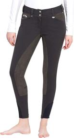 img 3 attached to 👖 Stylish Equine Couture Ladies Blakely Full Seat Breeches with Eye-catching Contrast Saddle Stitching