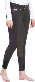 img 2 attached to 👖 Stylish Equine Couture Ladies Blakely Full Seat Breeches with Eye-catching Contrast Saddle Stitching