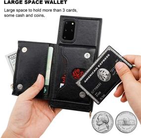 img 1 attached to KIHUWEY Galaxy S20 Case: Stylish Crossbody Lanyard Zipper Wallet for Samsung Galaxy S20 5G Black