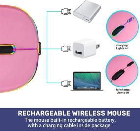 img 2 attached to 🖱 Rechargeable Bluetooth Wireless Mouse, Slim Dual Mode (Bluetooth 5.0 and 2.4G Wireless) with 3 Adjustable DPI for MacBook, Laptop, MacOS 10.10, Android 5.0, Windows 8 or Above