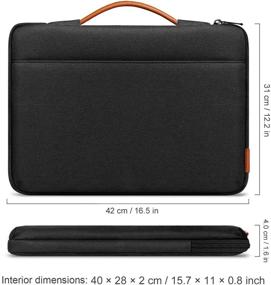 img 2 attached to 🖥️ Inateck 15-15.6 Inch Shockproof Laptop Sleeve Case Briefcase Bag - Black: Water Resistant for Laptops, Notebooks, Ultrabooks, Netbooks