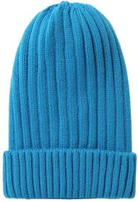 img 2 attached to 👧 LLmoway Kids Winter Hat Toddler Knit Slouchy Cuffed Beanie Skull Cap for Boys and Girls