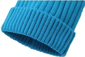 img 1 attached to 👧 LLmoway Kids Winter Hat Toddler Knit Slouchy Cuffed Beanie Skull Cap for Boys and Girls