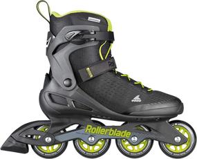 img 3 attached to Улучшите свою тренировку с роликовыми коньками Rollerblade Zetrablade Elite для взрослых мужчин: черные и зеленые фитнес-коньки.