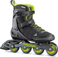 улучшите свою тренировку с роликовыми коньками rollerblade zetrablade elite для взрослых мужчин: черные и зеленые фитнес-коньки. логотип