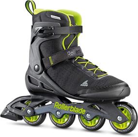 img 4 attached to Улучшите свою тренировку с роликовыми коньками Rollerblade Zetrablade Elite для взрослых мужчин: черные и зеленые фитнес-коньки.