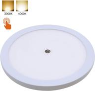 🔆 facon 8-inch led rv panel light: dimmable surface mount with touch on/off switch | 2 color temp 3000k / 4000k | 12v dc interior light for rv motorhome camper caravan marine logo