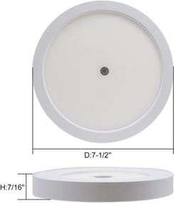 img 1 attached to 🔆 Facon 8-Inch LED RV Panel Light: Dimmable Surface Mount with Touch On/Off Switch | 2 Color Temp 3000K / 4000K | 12V DC Interior Light for RV Motorhome Camper Caravan Marine