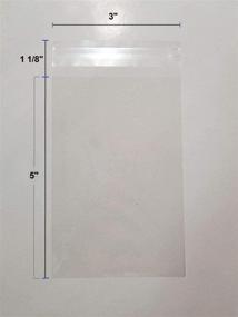 img 1 attached to 📦 UNIQUEPACKING 100 Pcs 3x5 Clear Resealable Cellophane Bags - Premium Recloseable Cello Polypropylene Packaging