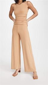 img 3 attached to 👗 Fashion-forward and Flattering: Norma Kamali Women's Sleeveless Shirred-Waist Jumpsuit