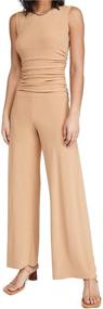 img 4 attached to 👗 Fashion-forward and Flattering: Norma Kamali Women's Sleeveless Shirred-Waist Jumpsuit