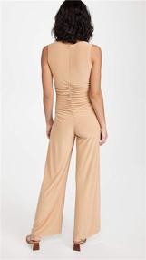 img 2 attached to 👗 Fashion-forward and Flattering: Norma Kamali Women's Sleeveless Shirred-Waist Jumpsuit
