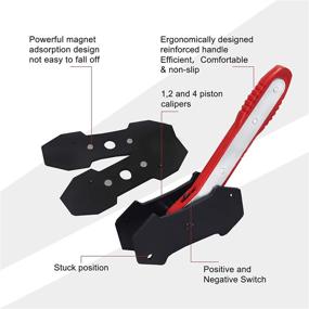 img 3 attached to 🔧 Red AutoWanderer Tool: 360° Swing Car Ratchet Expander Wrench Spreader Press Tool for Single, Twin, Quad Piston Disc Brake Caliper Compression