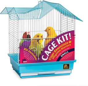 img 2 attached to 🐦 Prevue Hendryx 91110 Double Roof Bird Cage Kit: Blue/White, 3/8' - Premium Pet Haven!