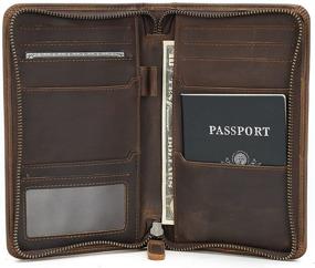 img 4 attached to 🛡️ Обезопасьте свои путешествия с помощью кожаного паспорта Polare, блокирующего паспорта