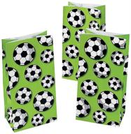 ⚽️ soccer print paper bags (pack of 12) - party supplies - cd soccer logo