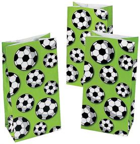 img 1 attached to ⚽️ Soccer Print Paper Bags (Pack of 12) - Party Supplies - CD Soccer